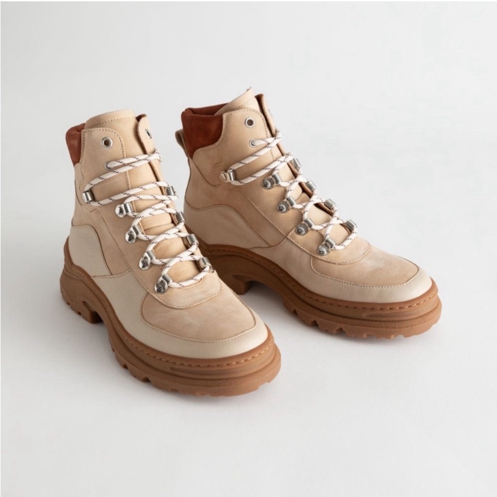 & Other Stories lace up hiking boots EU38/US7